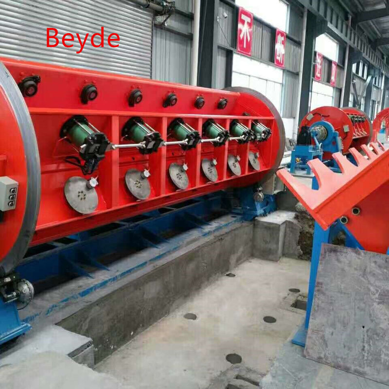 Professional Rigid Stranding Machine 500 1+12 Reels Single Lifting And Unlifting With Pneumatic Brake System